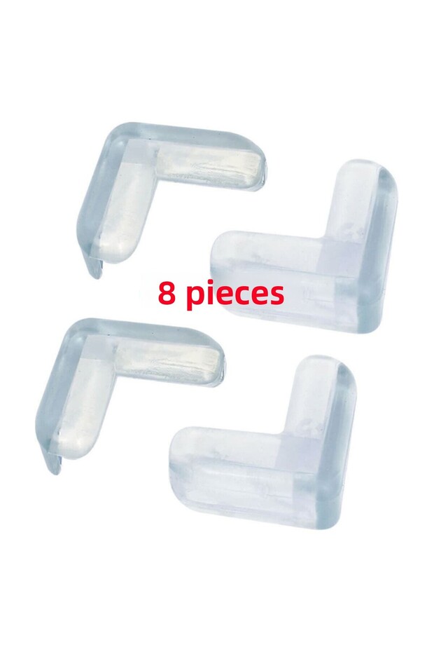 Transparent Corner Protector for Table and Furniture – Baby Safety, Silicone, Adhesive 8 Pcs