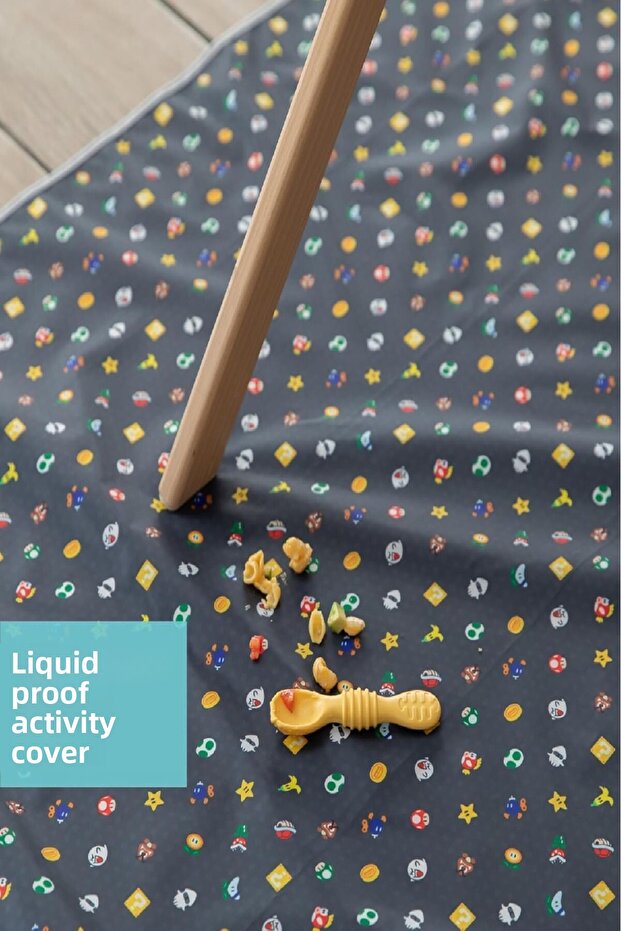 سجادة مقاومة للسوائل تحت كرسي الأطفال |   تنظيف عملي قابل للمسح - 3