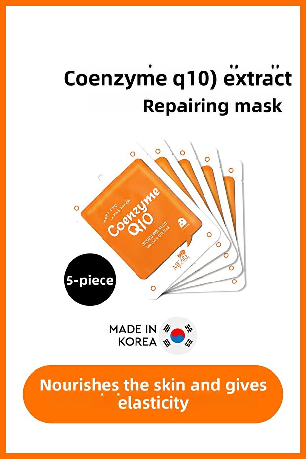 On Coenzyme Q10 Mask - Face Mask Containing Coenzyme Q10 Pack of 5