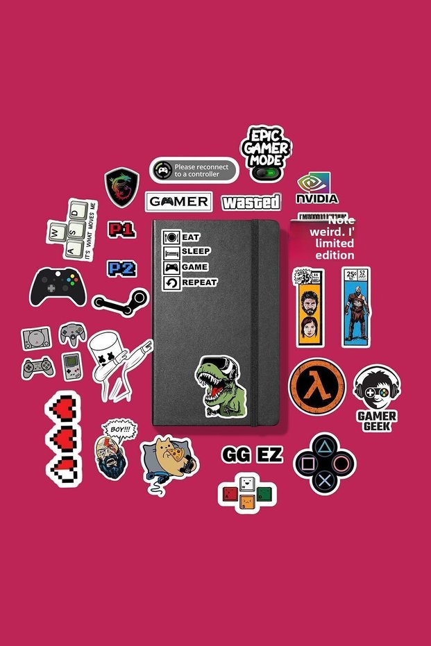 Gamer Gaming Player Sticker Pack / Bullet Journal Notebook Sticker Agenda Laptop Sticker