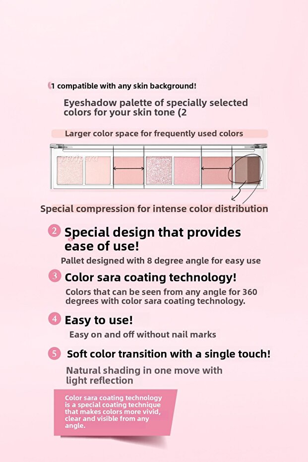 Peripera All Take Mood Palette 002 - 5 Different Pigmented Textured Headlight Palette, a Storyline of Summer - 6