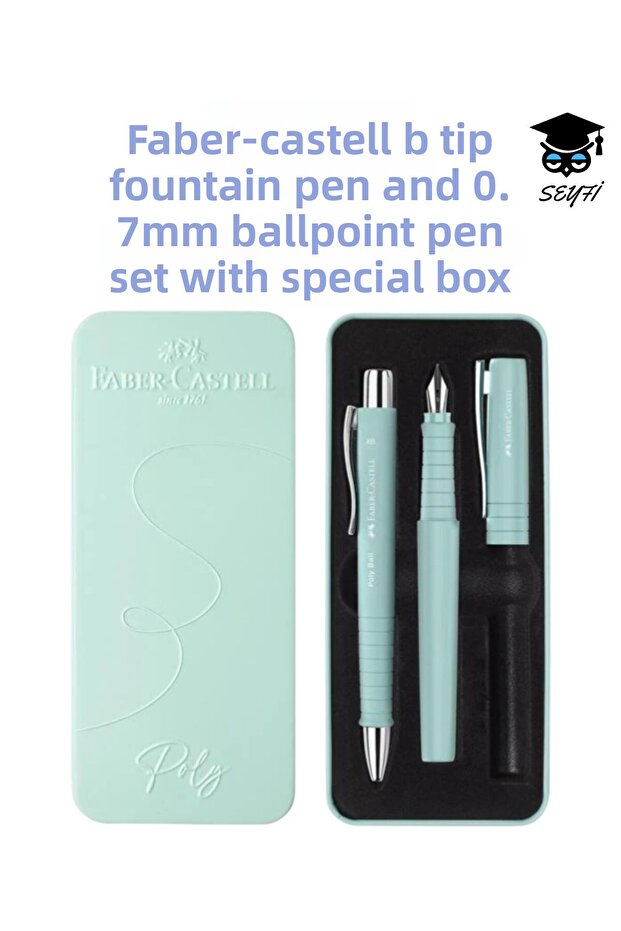 Faber-Castell B Nib Fountain Pen and 0.7mm Ballpoint Pen Set Special Boxed