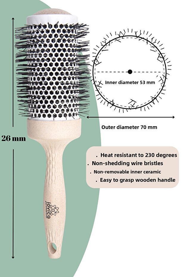 Natural Ceramic Thermal Broken Blow Dry Brush 53mm 0474