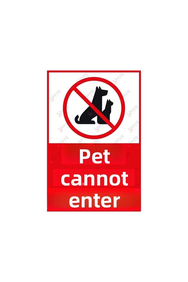 Pets Not Allowed Warning Sign – Uv Printed Aluminum Sign – 15X22.5 cm Warning Sign