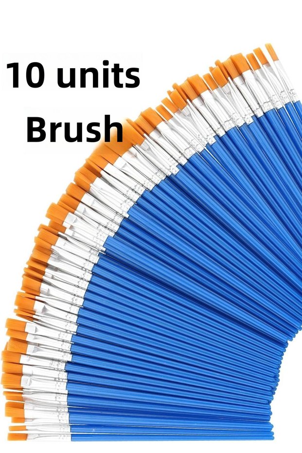 10Pcs, Acrylic Paint, Gouache Paint, Finger Paint, Water Color, Oil Paint Brush Activity Painting