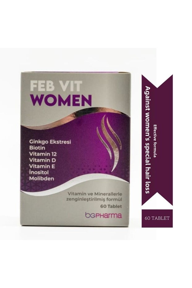 Anti-Hair Loss Vitamins Feb Vit Women Ginkgo Biloba Keratin Biotin Iron Zinc