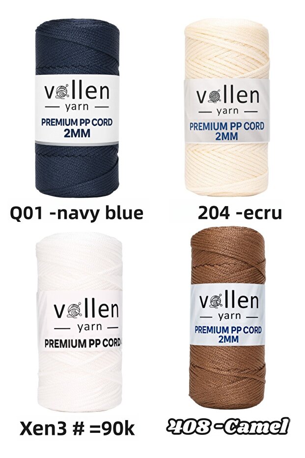 200gr/230m Premium Polyester Macrame Thread 2mm, Macrame Thread, Macrame, Supla, Bag Thread, Camel - 2