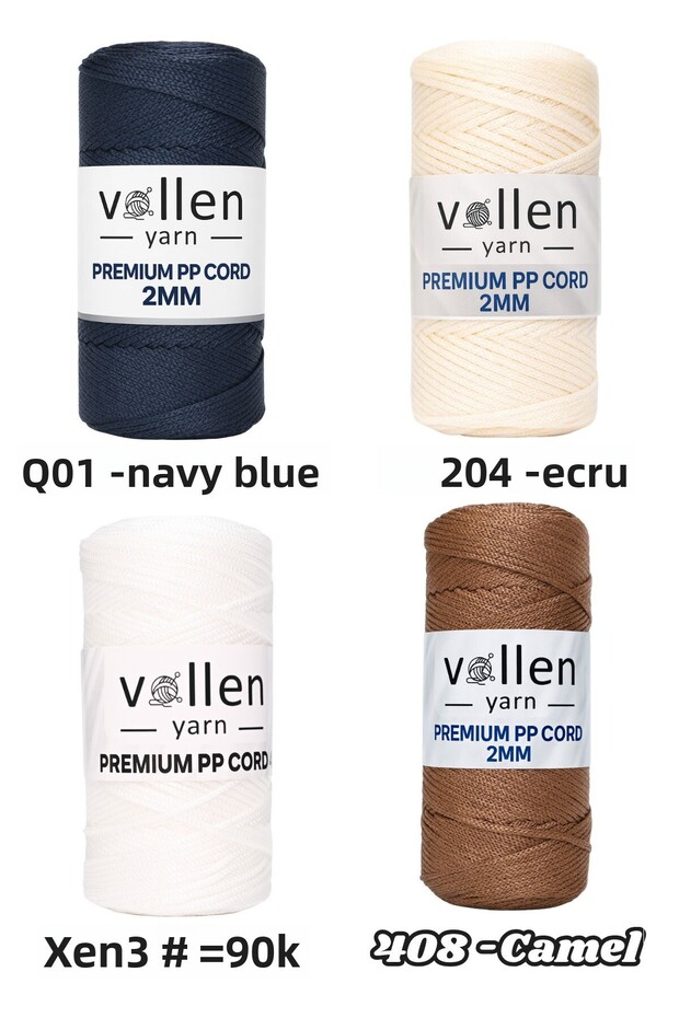 200gr/230m Premium Polyester Macrame Thread 2mm, Macrame Thread, Macrame, Supla, Bag Thread, Stone Color - 2