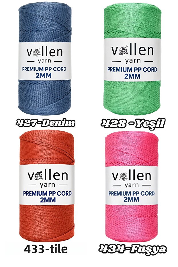 200gr/230m Premium Polyester Macrame Thread 2mm, Macrame Thread, Macrame, Supla, Bag Thread, Powder Pink - 6