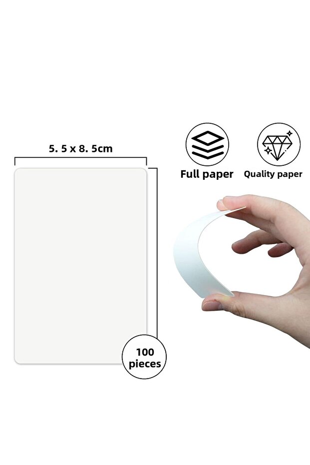 Word Cards Label - 8.2X5.2 cm 100 Pieces Oval Cut Blank Cards