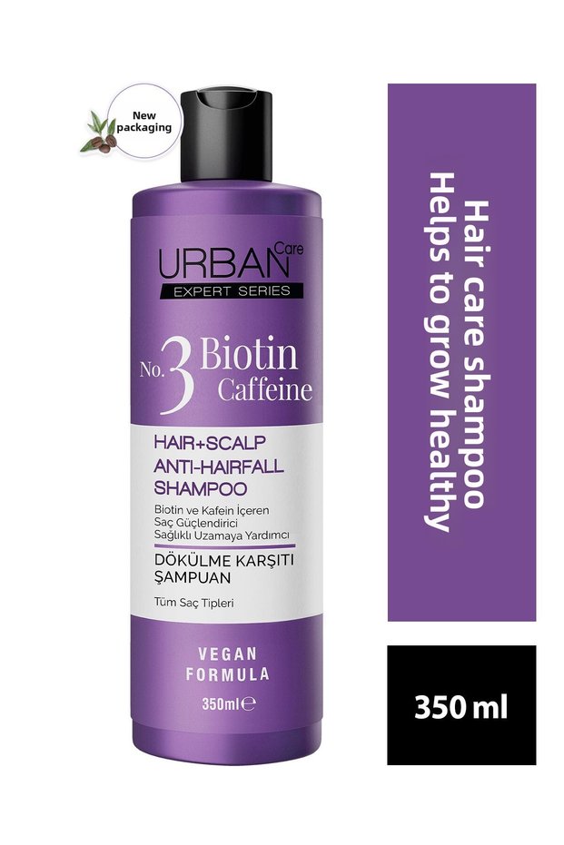 Expert Biotin and Caffeine Anti-Hair Loss Hair Care Shampoo - Helps Fast Growth - 350 ml