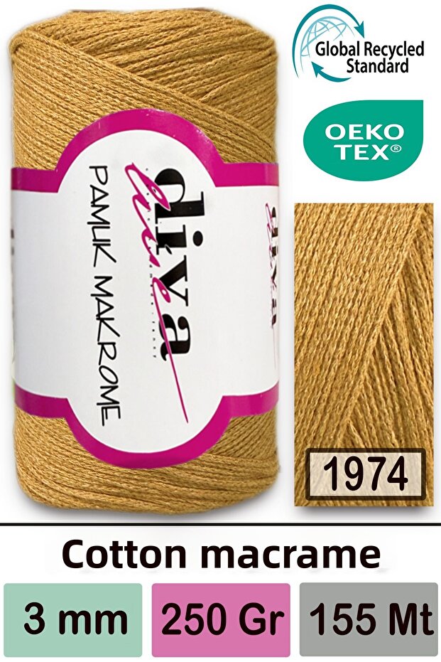 Diva Bumbac Macrame 1974 Muștar - 1