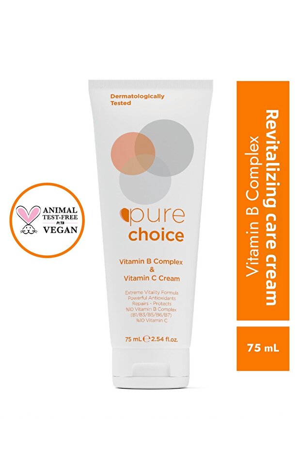 Vitamin C 10% + Vitamin B Complex 10% Brightening and Moisturizing Skin Care Cream 75 ml