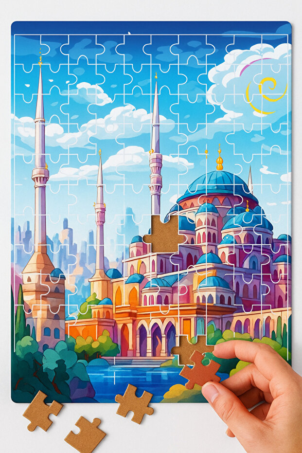 140 Pieces of My Crucifix Puzzle Painting, Measures 25X35 Cm, with Aski Apart, Quality Uv Printing Model-2