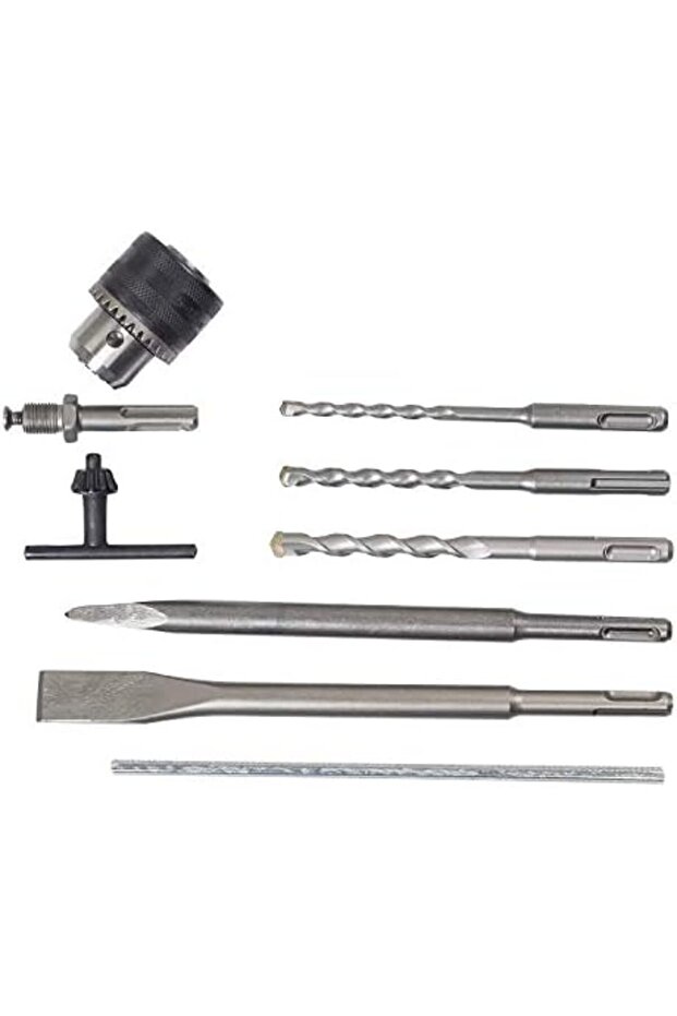 BOSS 2200W Rotary Hammer Drill machine with 3 Modes 3 Hammers Bits 2 Chisels - 2