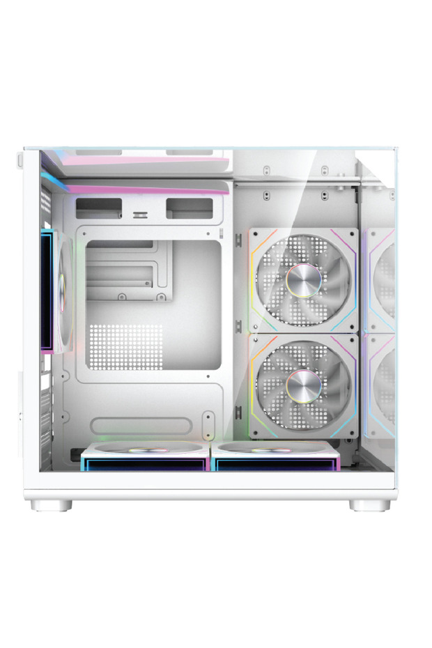 SPEAR COVID 55 ECOS Case, Small Motherboard Size, 5 ARGB Fans, Hub and Remote Control, USB 3.0 - 4