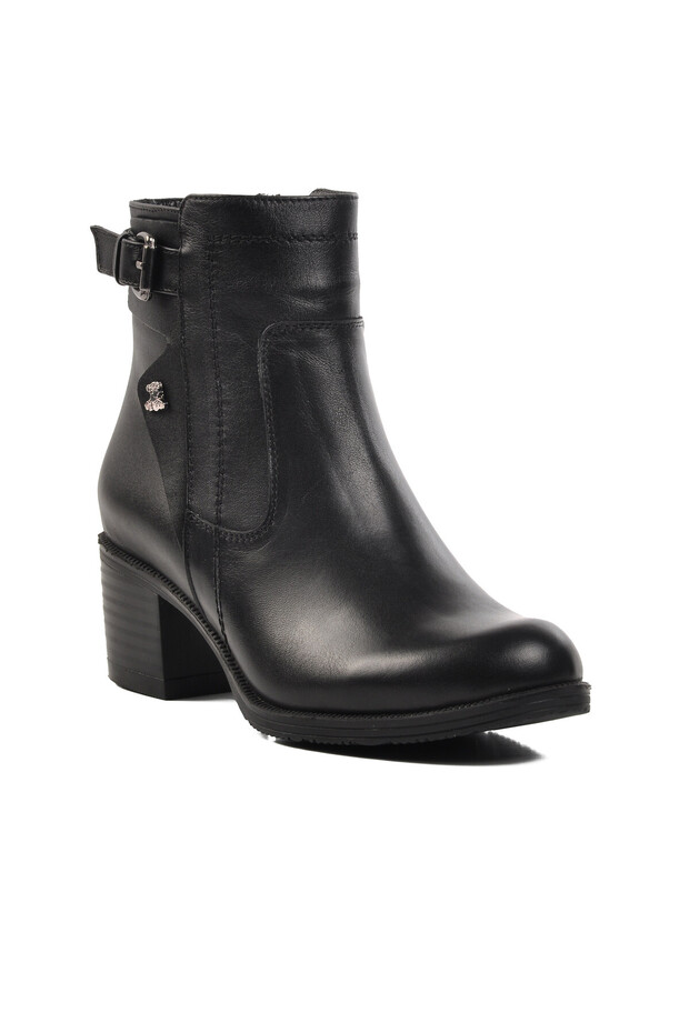Hakiki Deri Siyah Kadın Bot - 1