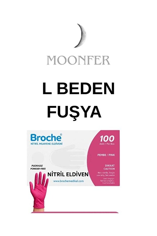 Pembe Nitril Muayene eldiveni - 1