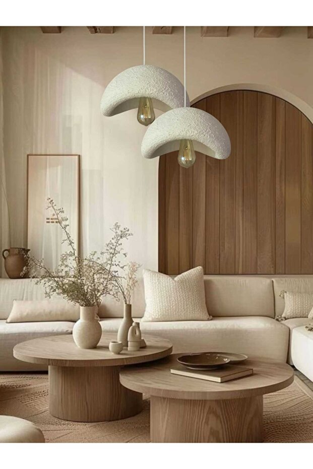 Sarkıt avize bohem tarzı beton tekli sarkıt avize 30 cm - 3