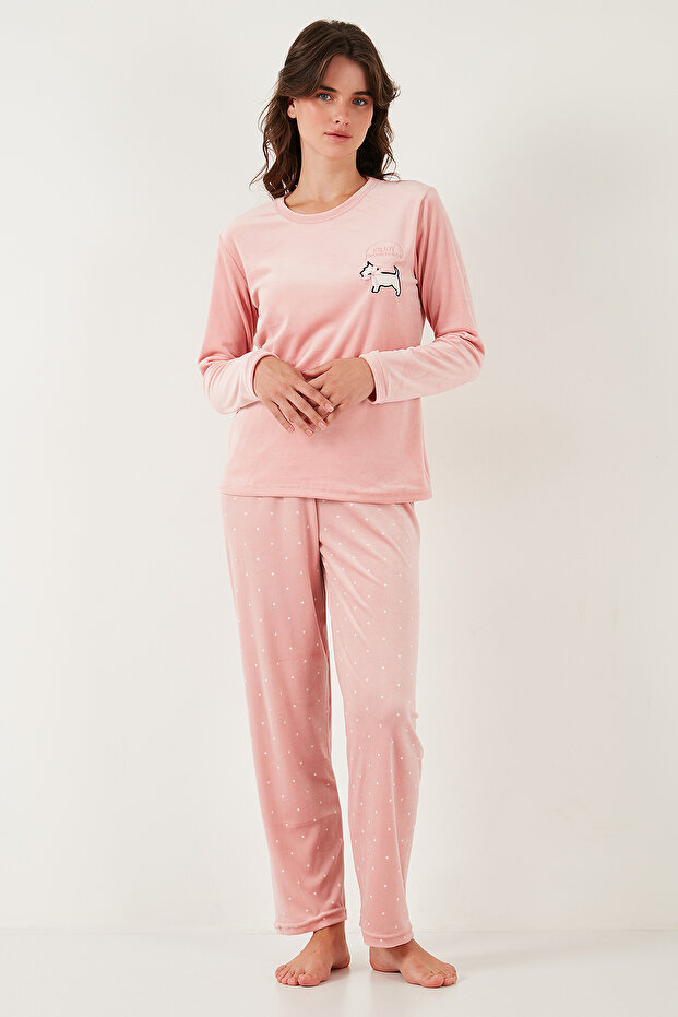 Desenli Regular Fit Bisiklet Yaka Uzun Kollu Pijama Takımı PİJAMA TAKIMI 65713312 - 6