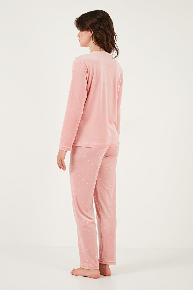 Desenli Regular Fit Bisiklet Yaka Uzun Kollu Pijama Takımı PİJAMA TAKIMI 65713312 - 8