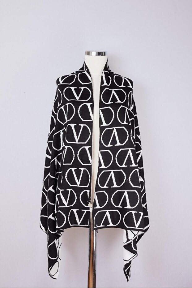 شال تريكو منقوش على الوجهين - 2