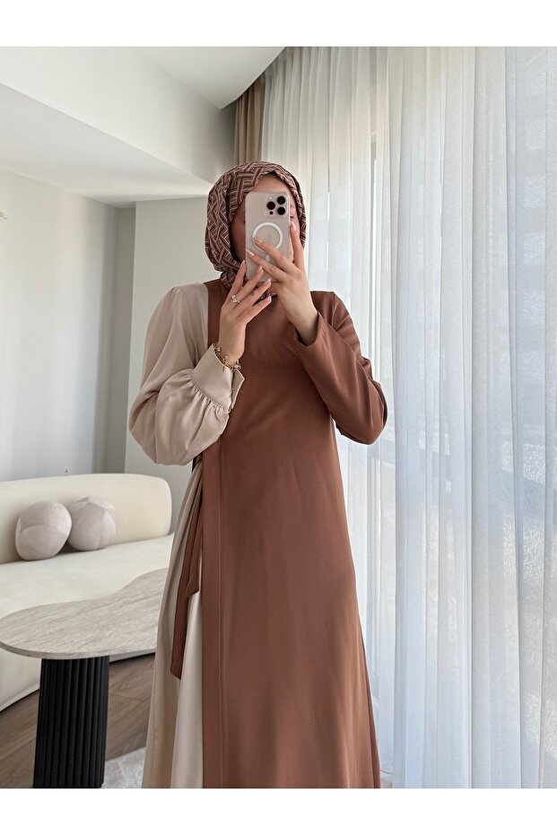 çift renkli elbise - 3