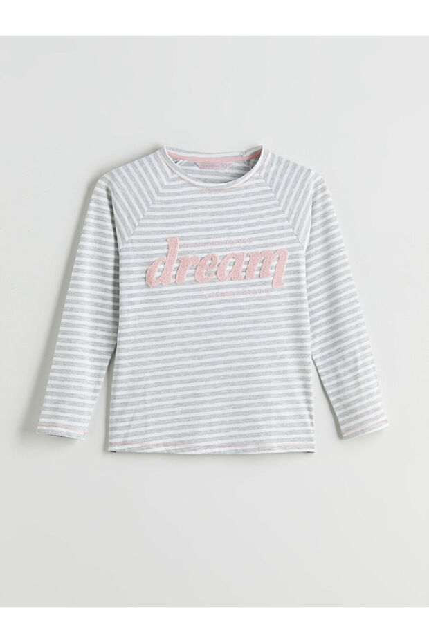 Shining Store'dan Işıltılı Seçimler | Bisiklet Yaka Nakışlı Kadın Pijama Takımı - 6