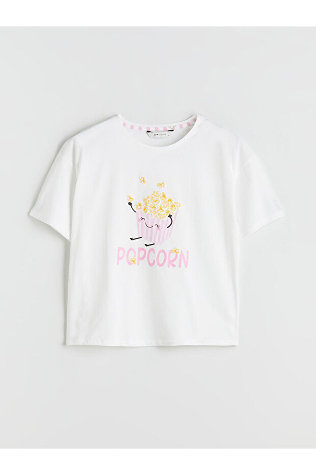 Bisiklet Yaka Baskılı Kadın Pijama - 6