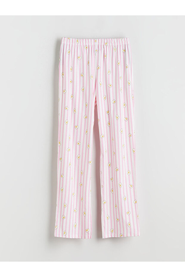 Bisiklet Yaka Baskılı Kadın Pijama - 8