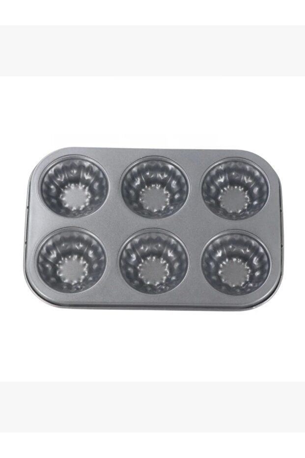 قالب كب كيك صغير باللون الرمادي - 1