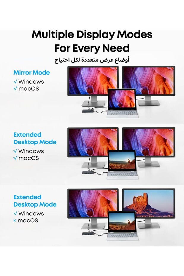 553 USB-C Hub: 8-in-1 Dock, Dual 4K HDMI, 1 Gbps Ethernet, 100W PD, SD Card Reader for MacBook - 5
