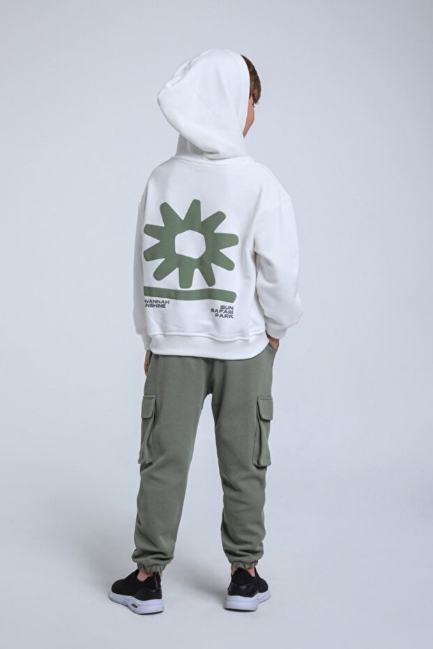 5-14 Years Safari Park Boy's Suit-Ecru