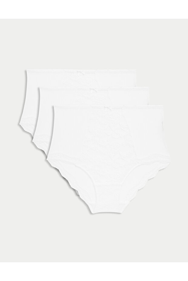 3’lü Dantelli Full Brief Külot - 1