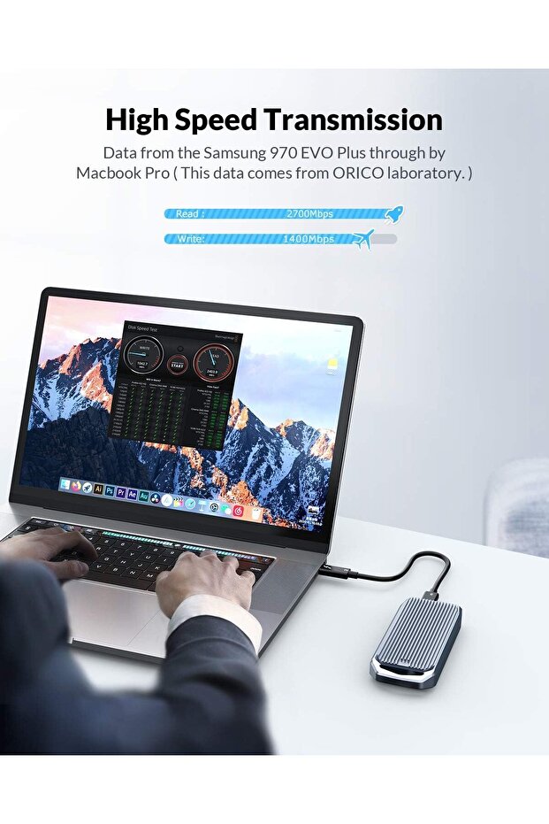 USB4 40Gbps M.2 SSD Enclosure, Supports Up to 8TB M.2 NVMe SSDs - 2