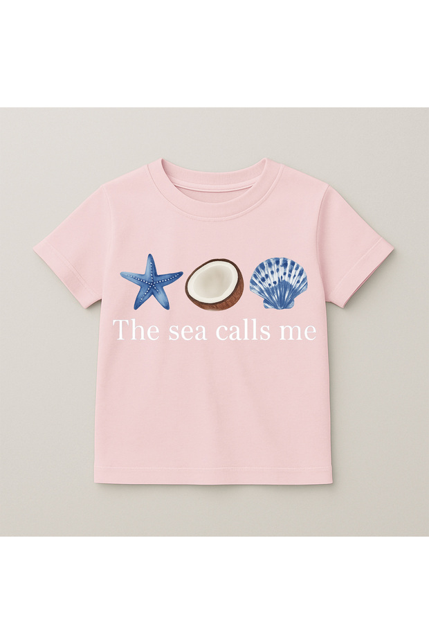 Sea Crew Neck 100% Cotton Printed Short Sleeve Children's and Teenage T-Shirt