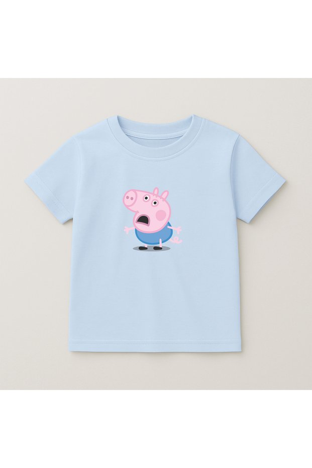 Pig Crew Neck 100% Cotton Printed Short Sleeve Children's and Teenage T-Shirt