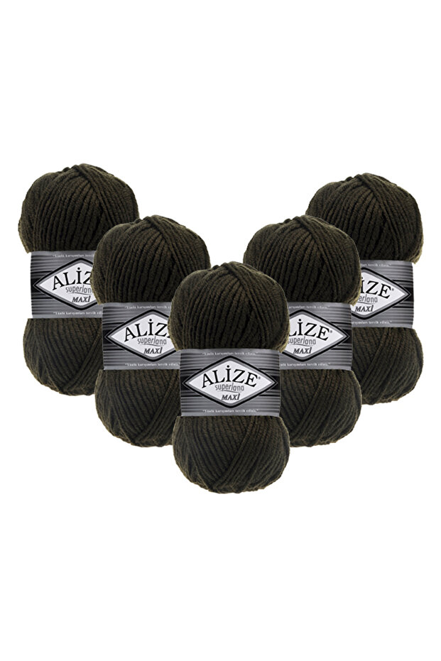 Superlana Maxi 5-Pack – 241-Thick Knitting Yarn for Winter Sweater Cardigan and Scarf