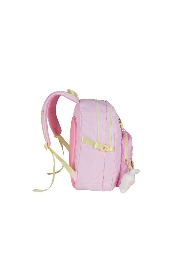 حقيبة ظهر مقاس 18 بوصة مع حافظة أقلام وجيب وردي - 4