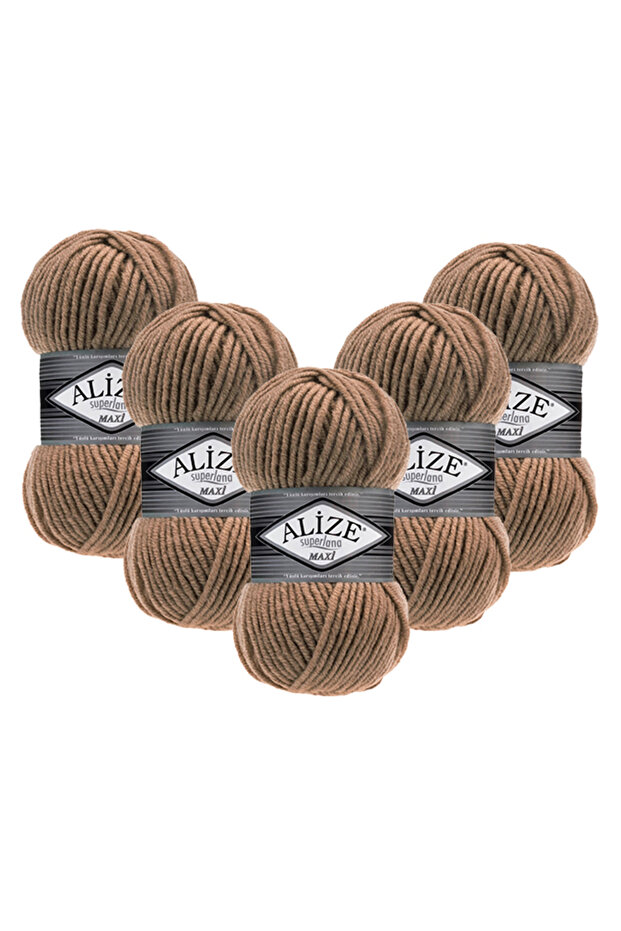 Superlana Maxi 5-Pack – 466 -Thick Knitting Yarn for Winter Sweater Cardigan and Scarf