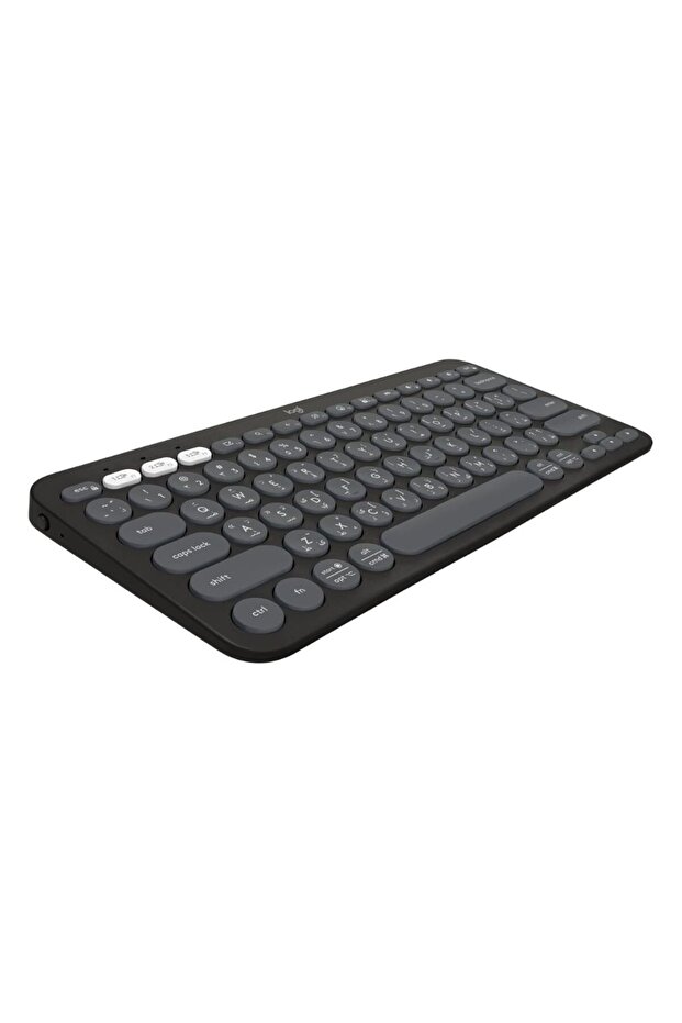 Pebble Keys 2 K380s, Multi-Device Bluetooth Wireless Keyboard, Slim and Portable - Graphite - 1