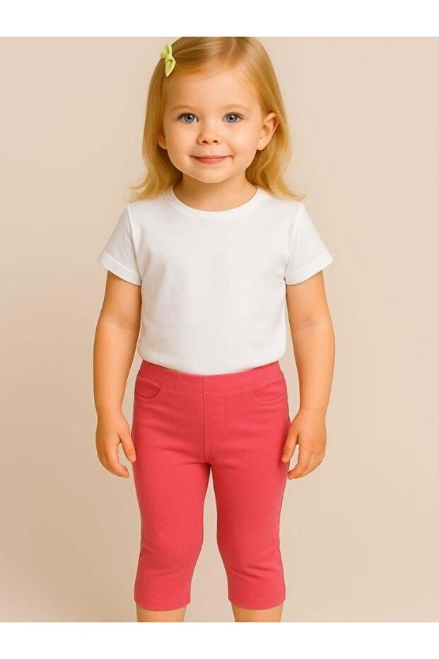 Girl's Cotton Knee-Length Leggings