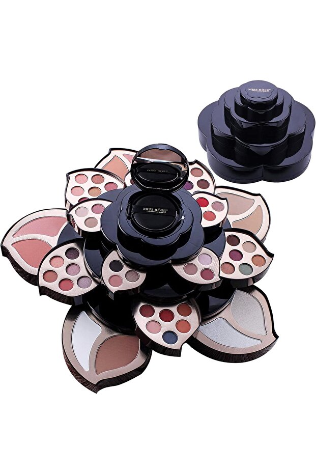 Plum Blossom Rotating Air Cushion BB Makeup Case - All in One Set with Eyeshadow, Lipstick, Conceale