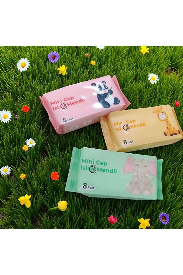 3-Piece Mini Pocket Wet Wipes, Mini Practical Wet Wipes Set for School-Work-Camping Travel
