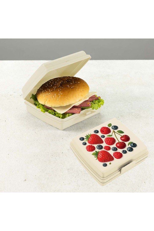 حاوية تغذية مزدوجة الفتحة بالفراولة - 2