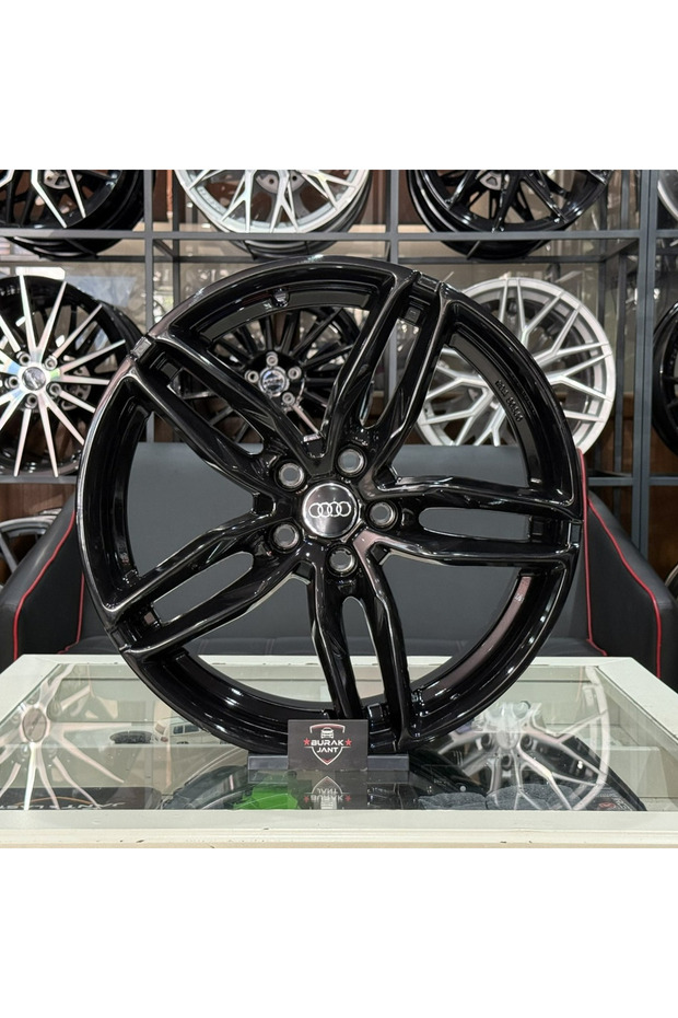 18 İNÇ 5X112 AUDİ RS6 A3 A4 A5 A6 PİANO BLACK JANT TAKIMI (4ADET) - 1