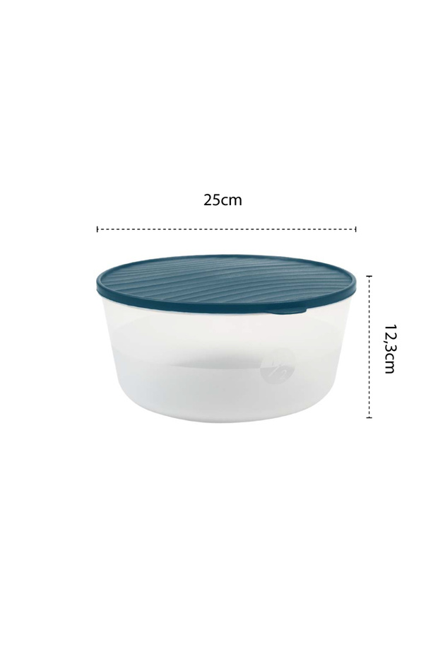 Round Storage Container Set (3–4.5–6.5 L) – Unbreakable, Scratch-Proof & Leak-Proof Gray - 4