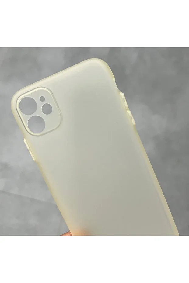 iPhone 11 UYUMLU (0.03mm) Hafif Koruyucu Slim Kapak Mat Doku Yumuşak Kılıf - 1