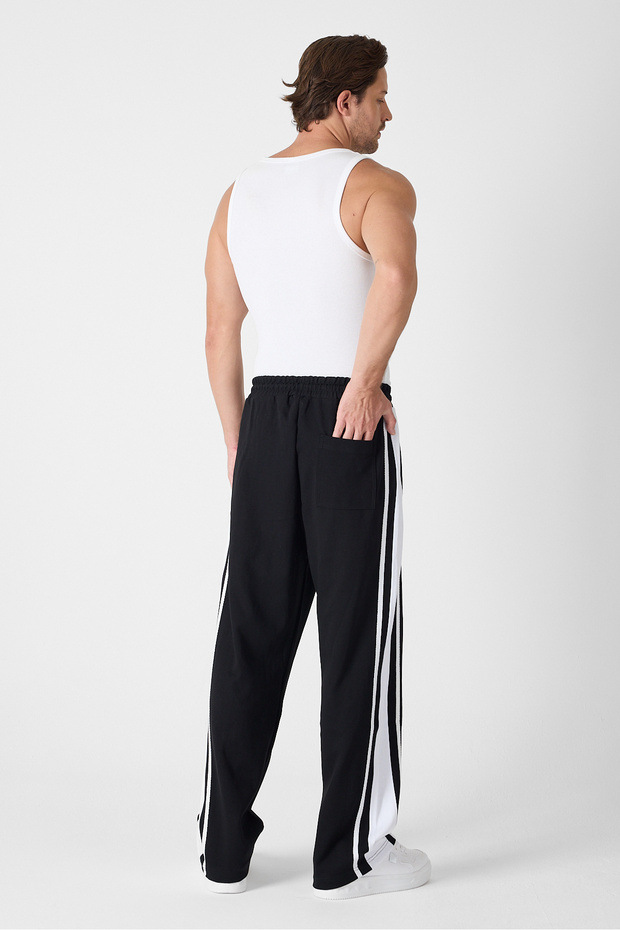 ERKEK OVERSİZE BEL LASTİKLİ BAGGY EŞOFMAN ALTI - 5