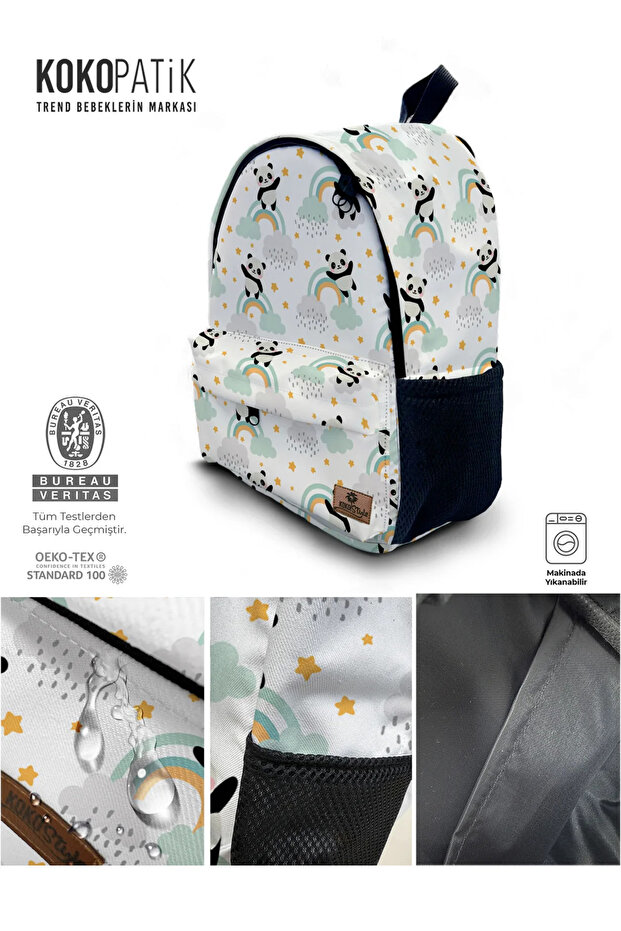 حقيبة مدرسية بنقشة الباندا - 3